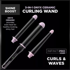 ✨NEW✨ Conair InfinitiPRO 3-in-1 Onyx Titanium Curling Iron